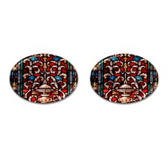 Decoration Art Pattern Ornate Cufflinks (oval) by Nexatart