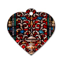 Decoration Art Pattern Ornate Dog Tag Heart (two Sides) by Nexatart