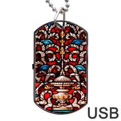 Decoration Art Pattern Ornate Dog Tag Usb Flash (two Sides) by Nexatart