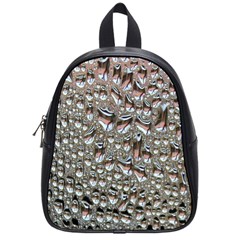 Droplets Pane Drops Of Water School Bag (small) by Nexatart