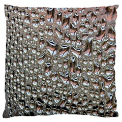 Droplets Pane Drops Of Water Large Flano Cushion Case (one Side) by Nexatart