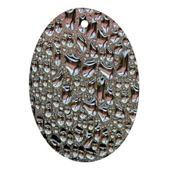 Droplets Pane Drops Of Water Ornament (oval) by Nexatart