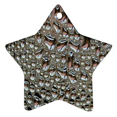 Droplets Pane Drops Of Water Ornament (star) by Nexatart