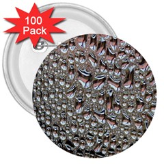 Droplets Pane Drops Of Water 3  Buttons (100 Pack)  by Nexatart