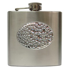 Droplets Pane Drops Of Water Hip Flask (6 Oz) by Nexatart