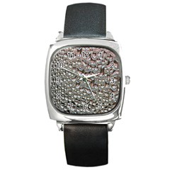 Droplets Pane Drops Of Water Square Metal Watch by Nexatart