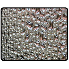 Droplets Pane Drops Of Water Fleece Blanket (medium)  by Nexatart