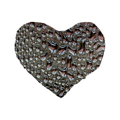 Droplets Pane Drops Of Water Standard 16  Premium Heart Shape Cushions by Nexatart