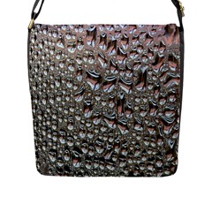 Droplets Pane Drops Of Water Flap Messenger Bag (l)  by Nexatart