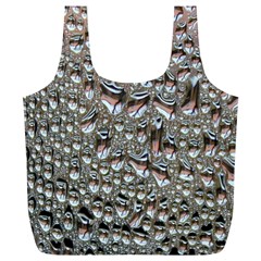 Droplets Pane Drops Of Water Full Print Recycle Bags (l)  by Nexatart