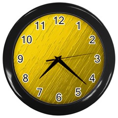 Golden Texture Rough Canvas Golden Wall Clocks (Black)