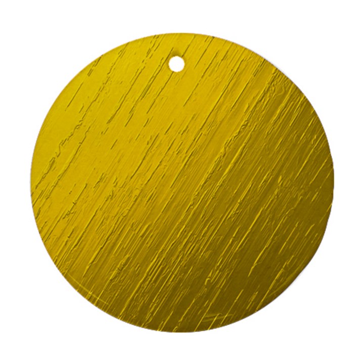 Golden Texture Rough Canvas Golden Round Ornament (Two Sides)