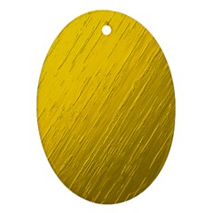 Golden Texture Rough Canvas Golden Oval Ornament (Two Sides)