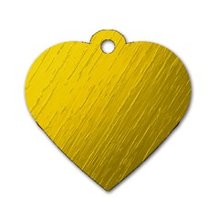 Golden Texture Rough Canvas Golden Dog Tag Heart (Two Sides)