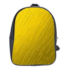 Golden Texture Rough Canvas Golden School Bag (Large)