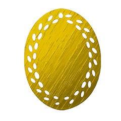 Golden Texture Rough Canvas Golden Ornament (Oval Filigree)