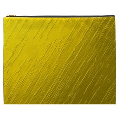 Golden Texture Rough Canvas Golden Cosmetic Bag (XXXL) 