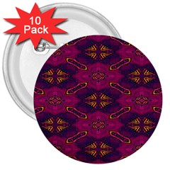 Pattern Decoration Art Abstract 3  Buttons (10 Pack) 