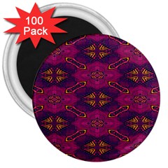 Pattern Decoration Art Abstract 3  Magnets (100 Pack)