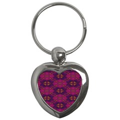 Pattern Decoration Art Abstract Key Chains (heart)  by Nexatart