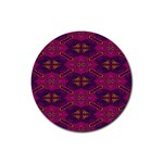 Pattern Decoration Art Abstract Rubber Round Coaster (4 pack)  Front