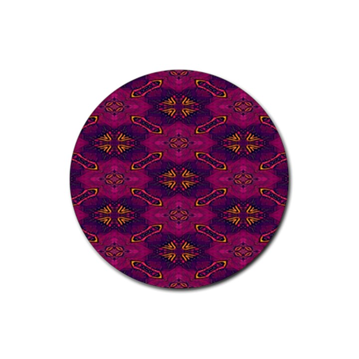 Pattern Decoration Art Abstract Rubber Round Coaster (4 pack) 