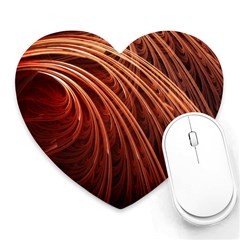 Abstract Fractal Digital Art Heart Mousepads by Nexatart