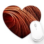 Abstract Fractal Digital Art Heart Mousepads Front