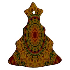 India Mystic Background Ornamental Ornament (christmas Tree) 