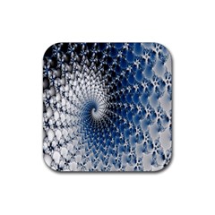 Mandelbrot Fractal Abstract Ice Rubber Coaster (square)  by Nexatart