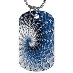 Mandelbrot Fractal Abstract Ice Dog Tag (two Sides) by Nexatart