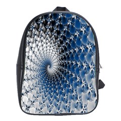 Mandelbrot Fractal Abstract Ice School Bag (large) by Nexatart