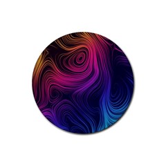 Abstract Pattern Art Wallpaper Rubber Round Coaster (4 Pack)  by Nexatart