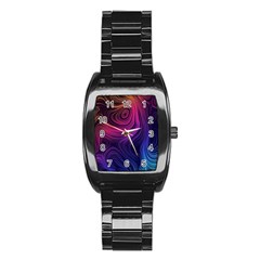 Abstract Pattern Art Wallpaper Stainless Steel Barrel Watch by Nexatart