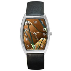 Airport Pattern Shape Abstract Barrel Style Metal Watch by Nexatart