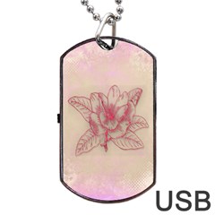 Desktop Background Abstract Dog Tag USB Flash (One Side)