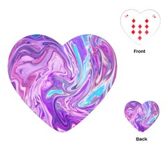 Abstract Art Texture Form Pattern Playing Cards (heart)  by Nexatart