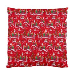 Red Background Christmas Standard Cushion Case (two Sides) by Nexatart