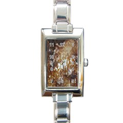 Rusty Texture Pattern Daniel Rectangle Italian Charm Watch by Nexatart