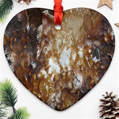 Rusty Texture Pattern Daniel Ornament (Heart)