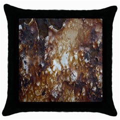 Rusty Texture Pattern Daniel Throw Pillow Case (Black)