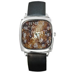 Rusty Texture Pattern Daniel Square Metal Watch by Nexatart