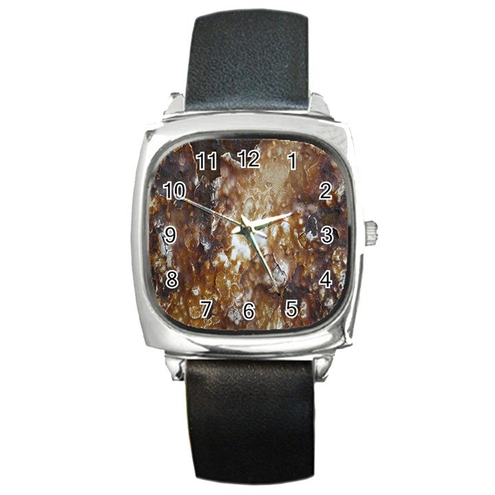 Rusty Texture Pattern Daniel Square Metal Watch