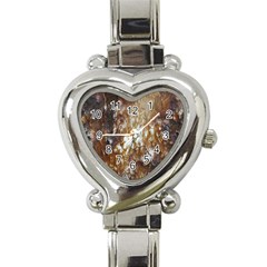 Rusty Texture Pattern Daniel Heart Italian Charm Watch