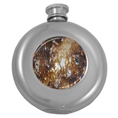 Rusty Texture Pattern Daniel Round Hip Flask (5 Oz) by Nexatart