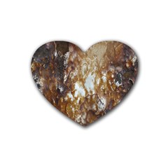 Rusty Texture Pattern Daniel Rubber Coaster (Heart) 