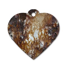 Rusty Texture Pattern Daniel Dog Tag Heart (One Side)