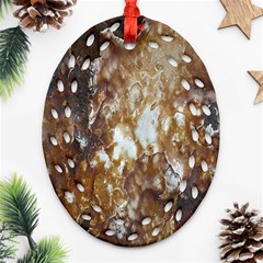 Rusty Texture Pattern Daniel Ornament (Oval Filigree)