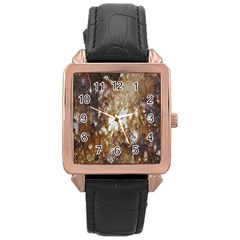 Rusty Texture Pattern Daniel Rose Gold Leather Watch  by Nexatart