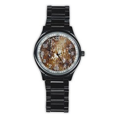 Rusty Texture Pattern Daniel Stainless Steel Round Watch